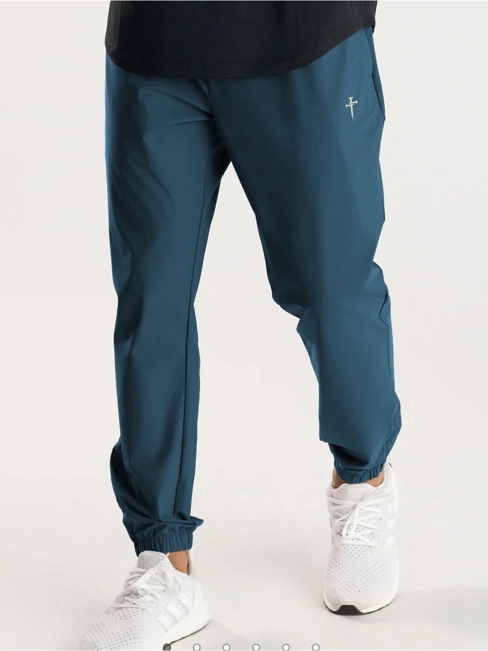 Men's Three Nails Midnight Navy Athletic Cargo Jogger Pants with Elastic Cuffs